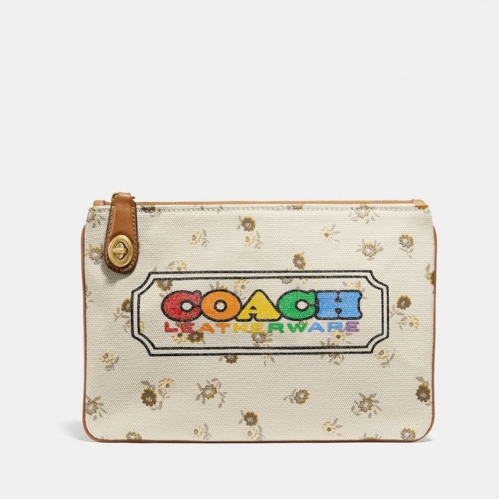 Coach Pride Rainbow Clutch Bag New W/ Tags